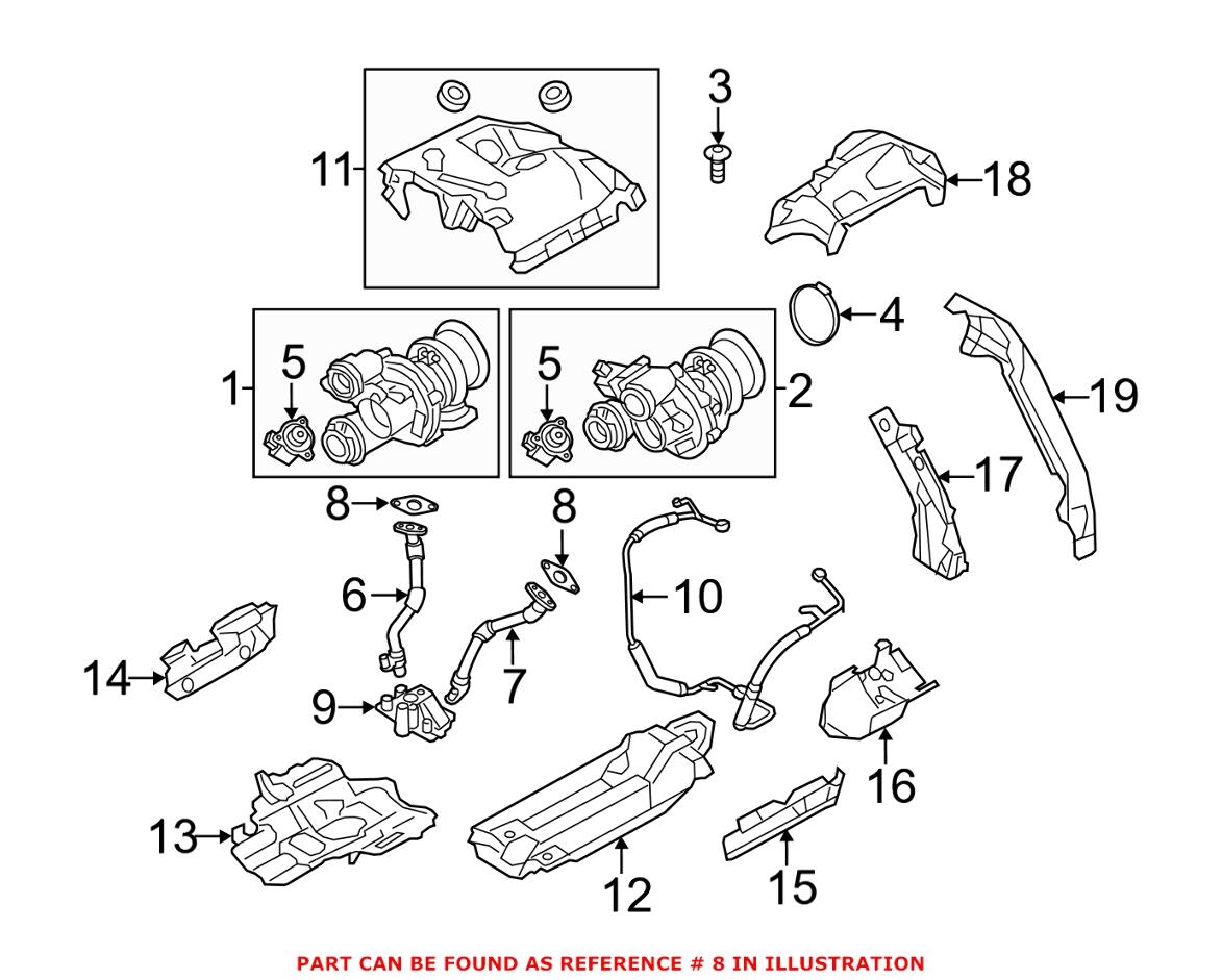 BMW Turbocharger Oil Line Gasket (Return) 11427577017